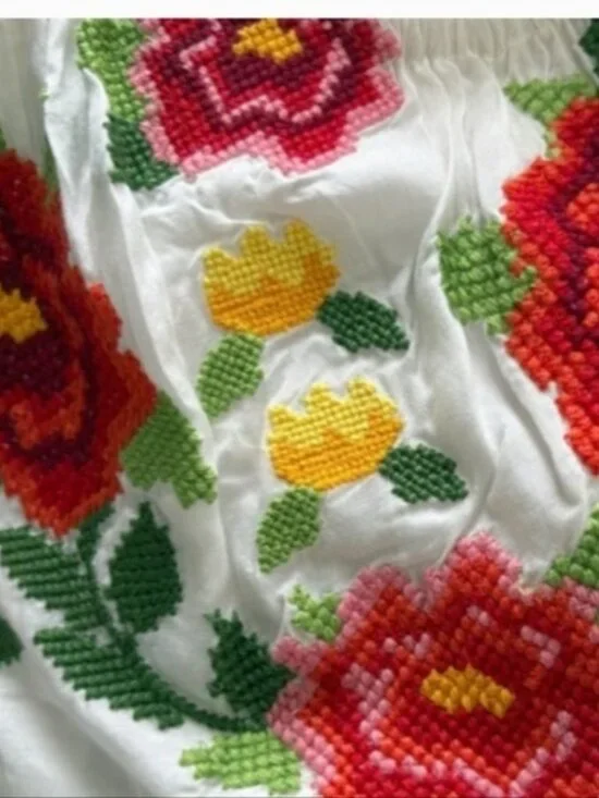 Farm Rio Embroidered Carmina Floral Maxi Dress - Picture 13 of 16